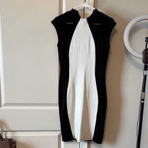 Elegant Black and White Dress